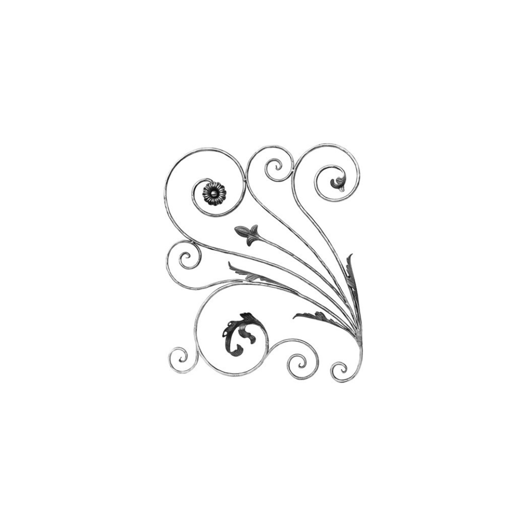 Rosone con fiori e foglie