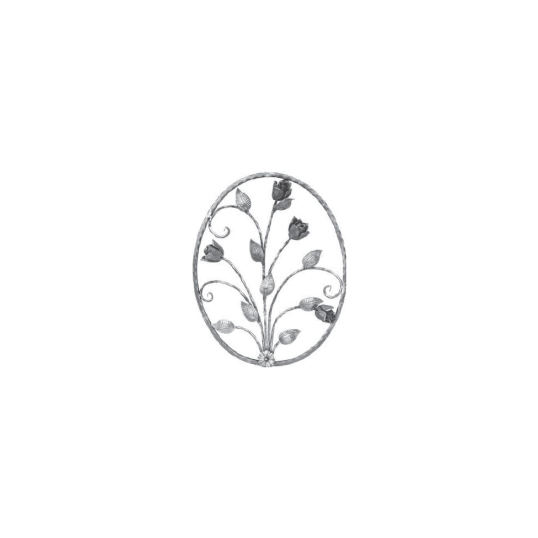 Rosone con fiori e foglie