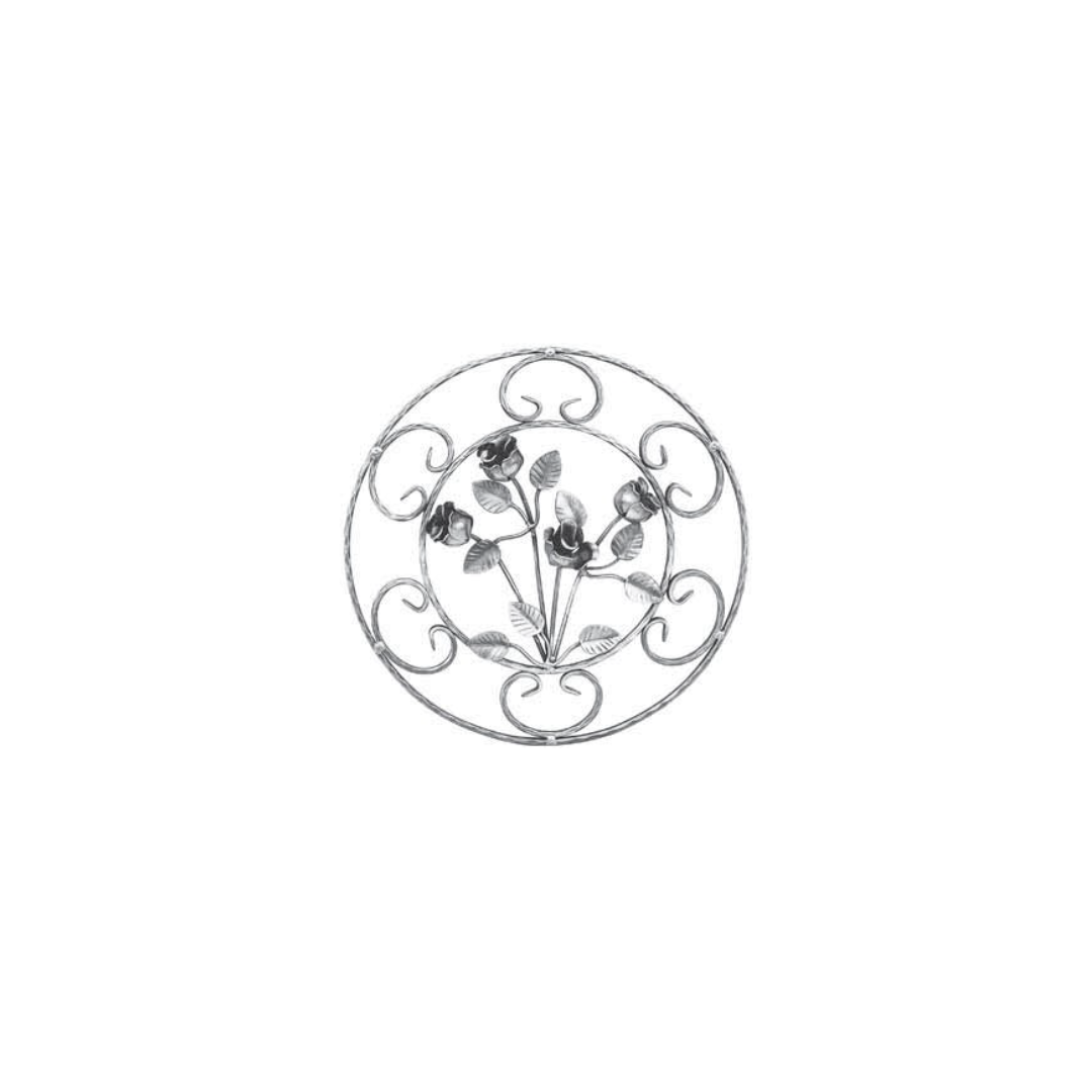 Rosone con fiori e foglie